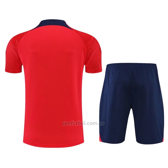 Chandal del Atletico Madrid Manga Corta 2022-2023 Rojo - Pantalon Corto
